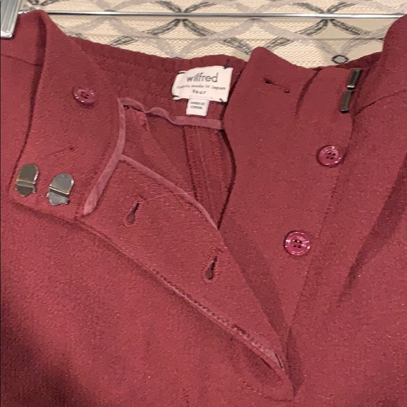 Wilfred Women’s Crepe Burgundy Trousers - Picture 2 of 2